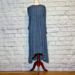 Louche Blue & Black Star Print Midi Dress